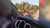 Drums at a red light