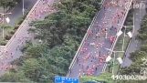 Бегуны сделать объезд марафон (Китай)
