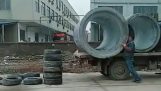 How to unload a concrete pipe
