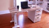 Construction of a smart wooden desk with wood from pallets