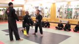 Lição de vida durante um exercício martial arts