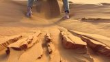 Konstiga sanden i Saharaöknen