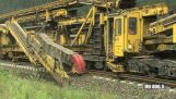 Automatic machine for railway construction