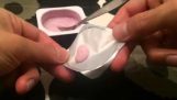 Nonstick lid of yogurt in Japan