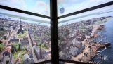 Den fantastiske video i elevatoren i en World Trade Center