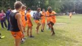 The funny handshakes a rugby team