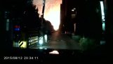 Автомобіль камера фіксує вибуху в Tianjin