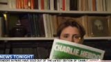 Panik i Sky News, når nogen viser forsiden af Charlie Hebdo