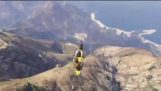 Moto loco saltando sobre Grand Theft Auto V
