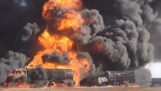 Voenno-vozdu šnye distrugge convoglio per l'olio, vicino al confine turco