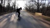 Skateboarder Slams in auto