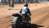 Top Fuel motorcykel snavs Drag Racing
