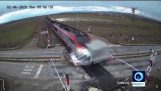 Compilation of accidents of cars with trains and trams