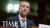 Facebook VD Mark Zuckerberg diskuterar Dataskydds med Europaparlamentets talman