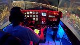 A handmade airplane simulator at home