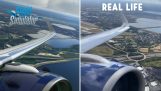 Gerçek bir uçuşu Microsoft Flight Simulator 2020 ile karşılaştırma