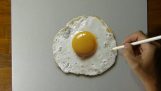 Pintando um ovo frito