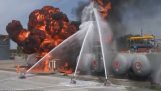 Robot brandbekämpning testövning