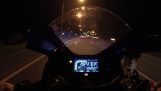 רוכב האופנוע נע במהירות של 260 קמ"ש ועובר תאונה איומה