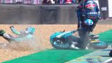 MotoGP: A sărit peste o bicicletă căzut și a continuat cursa