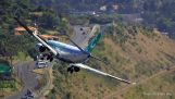 Vanskelig flyet lander i Madeira (Portugal)