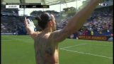 Het eerste doelpunt van Zlatan Ibrahimovic in de Amerikaanse MLS competitie