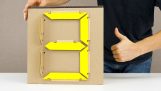 Manufacture of a 7 segment display from cardboard 