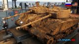 Restoration of an M4 Sherman tank from the seabed