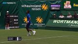 Amazing point in a tennis match by Gael Monfils
