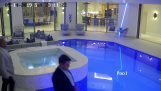Man walks straight into a pool