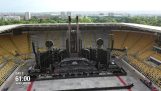 Valmistautuminen Rammsteinin konsertti stadionilla