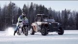 UTV vs 摩托车上冰