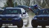 Sehen Sie sich das ALL-NEW BMW M5 Mitte Drift tanken zu nehmen ZWEI GUINNESS WORLD RECORDS ™ Titel
