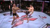 MMA Fighter klipper sin modstander med en utrolig Front Kick Knockout!