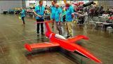 The world’s first “giant” radio control plane ready to fly in-door powered by turbine
