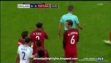 Bruno Alves CRAZY KICK Harry Kane in Engeland vs Portugal 1-0 2016