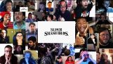 reacción en directo a Super Smash Bros reclamo para Interruptor de Nintendo (20 + Youtubers Compilación)