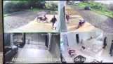 Attackerade inbrottstjuvar kommer ut ur sitt hus (Paraguay)