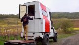 A Land Rover that transforms into caravan