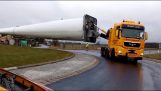 Hvordan man kan overføre en vindklap, længde 73 meter
