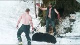 Krypskyttere drepe en bjørn med ungene (Alaska)