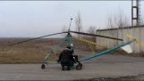 Zbor testarea unui elicopter improvizat