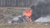 Helicopter crash during air show (Russia)