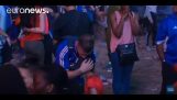 Een Portugese kind troosten Fransman huilen