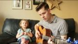 Un père et sa fille 4Vstroke chanter “Je suis ton ami”