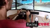 An impressive racing car simulator