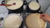 Hurtig metode til at fastsætte pandekager