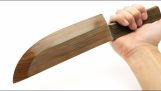 Costruzione di un coltello affilato legno guaiaco
