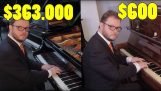 ความแตกต่างระหว่างราคาถูกและเปียโนที่มีราคาแพง