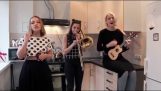 Три момичета от Red Hot Chili пеят Русия чушки